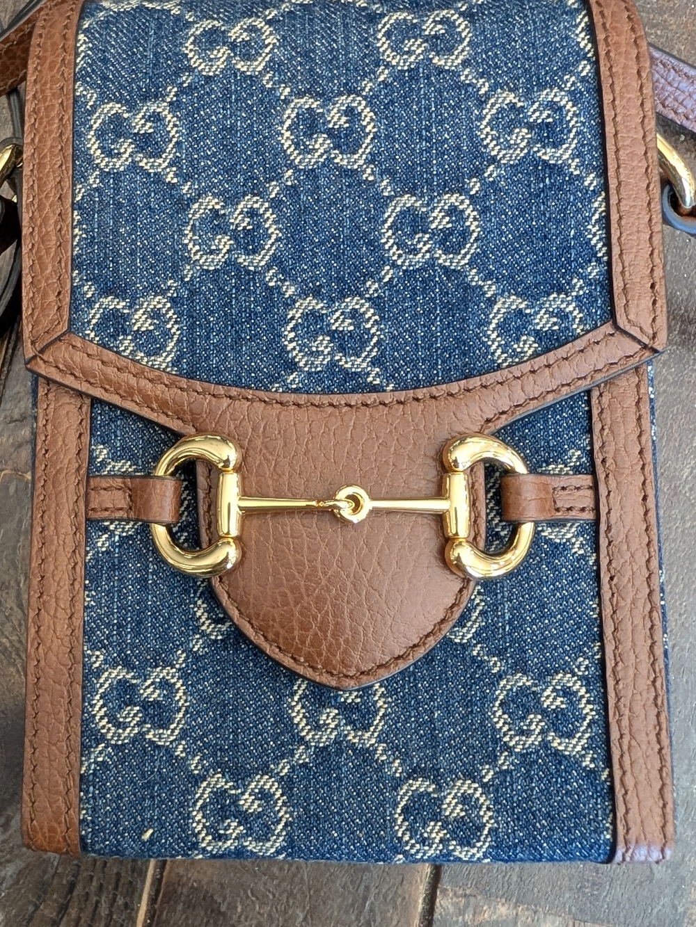 Gucci Denim Horsebit 1955 Mini Crossbody - Picture 2 of 10